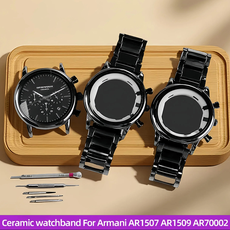 Men'S Accessories Armani - Hoge Kwaliteit Heldere Keramische Mannen Horlogeband