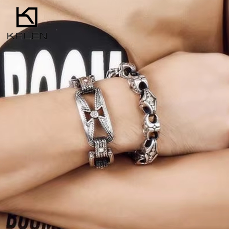 Men Accessories Bd - KALEN Punk Kruis Armband heren Rvs