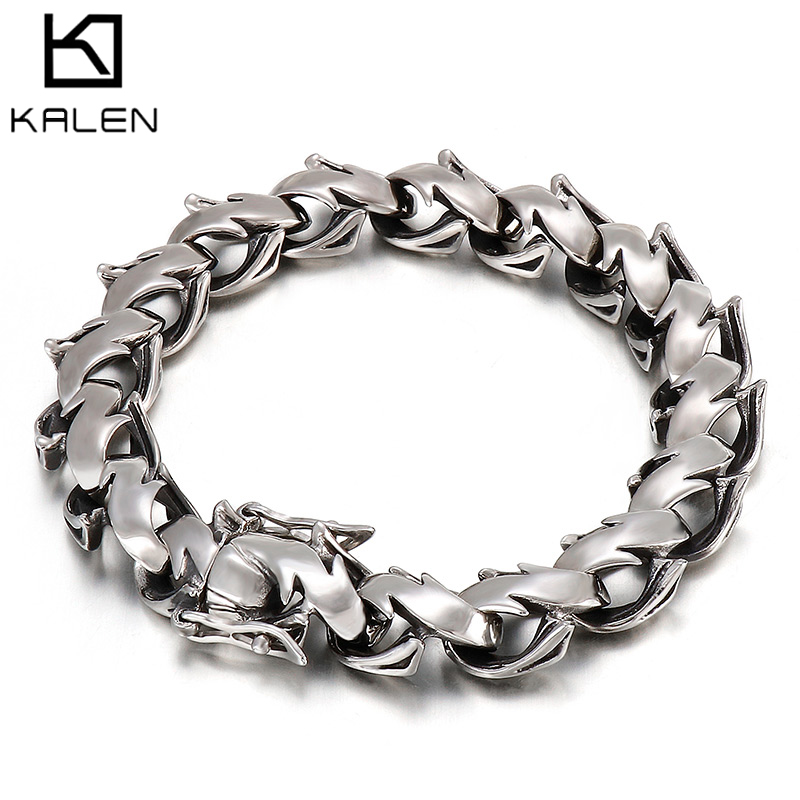 Men Accessories Bd - KALEN gepolijste dikke armband heren unieke