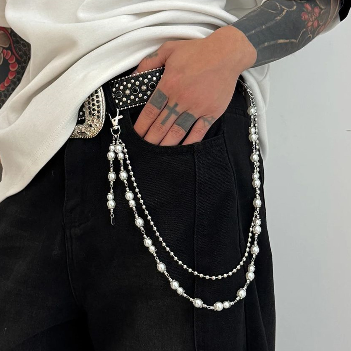 Men'S Accessories For Jeans - Ingemark 2025 Modieuze Unieke Imitatie Parel