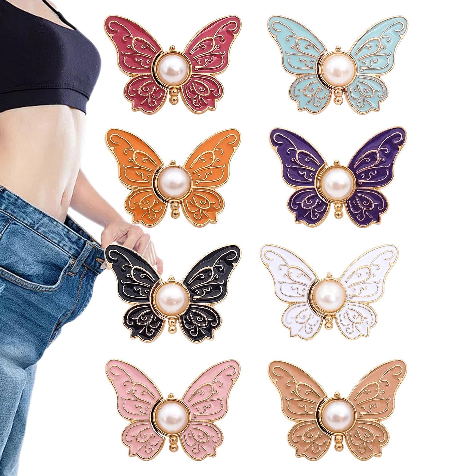 Men'S Accessories For Jeans - Vlinderjeansknopen 8 stuks verstelbare clips tailleverstellers