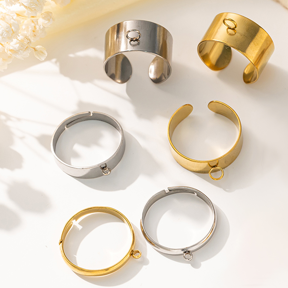 Men Accessories Jewellery - 5 stks/partij Rvs Goud Kleur Open