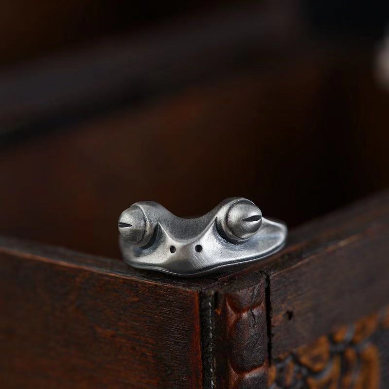 Retro Distressed Frog Ring Voo - Men Accessories Drawing recensie en prijs