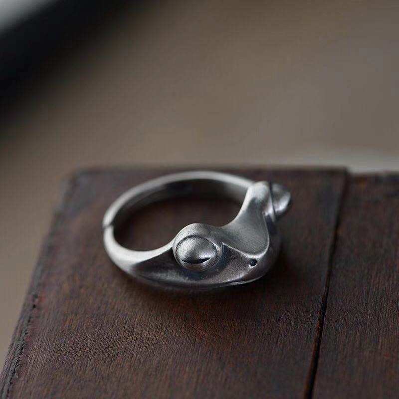 Retro Distressed Frog Ring Voo - Men Accessories Drawing recensie en prijs