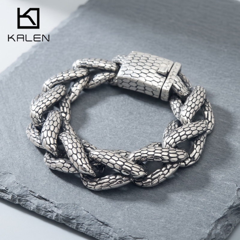 Kalen Snake Skin Cuban Link he - Men Accessories Bd recensie en prijs